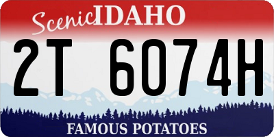 ID license plate 2T6074H