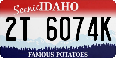 ID license plate 2T6074K