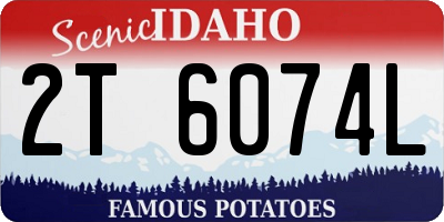 ID license plate 2T6074L