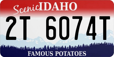 ID license plate 2T6074T