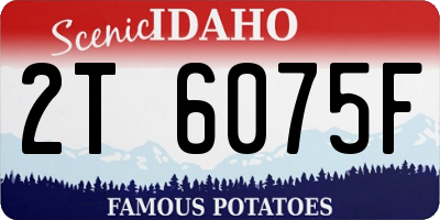 ID license plate 2T6075F