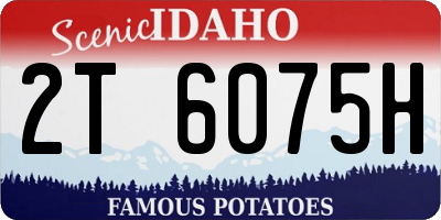 ID license plate 2T6075H