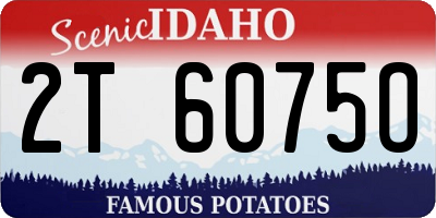 ID license plate 2T6075O
