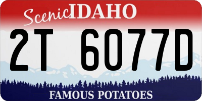ID license plate 2T6077D
