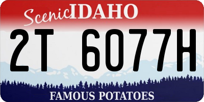 ID license plate 2T6077H