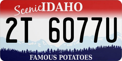 ID license plate 2T6077U