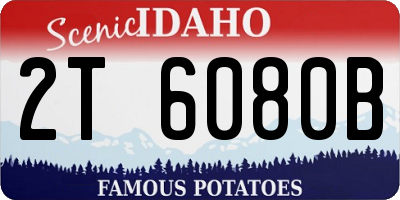 ID license plate 2T6080B