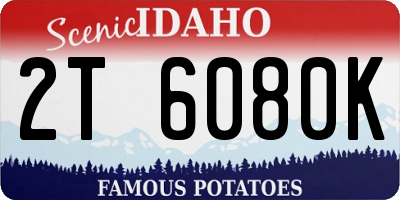 ID license plate 2T6080K