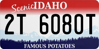 ID license plate 2T6080T