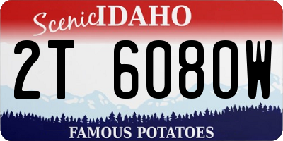 ID license plate 2T6080W