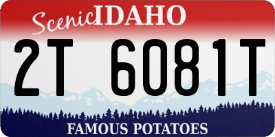 ID license plate 2T6081T