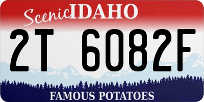 ID license plate 2T6082F