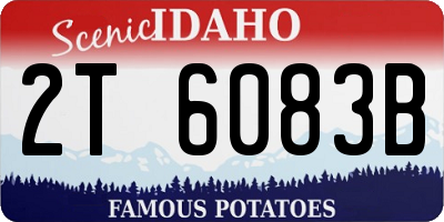 ID license plate 2T6083B