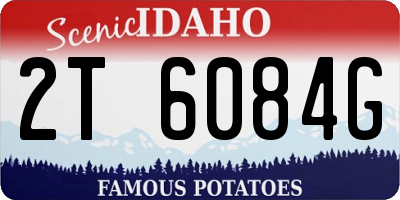 ID license plate 2T6084G