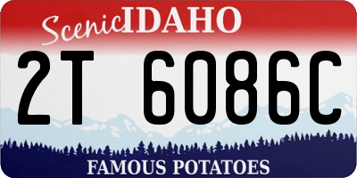 ID license plate 2T6086C