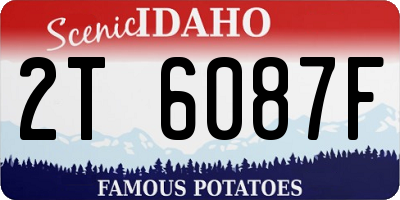ID license plate 2T6087F