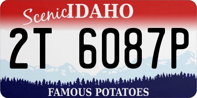 ID license plate 2T6087P