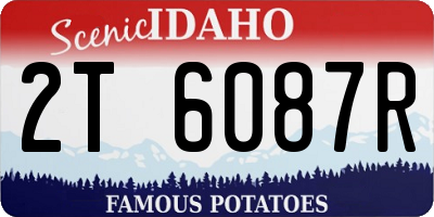 ID license plate 2T6087R