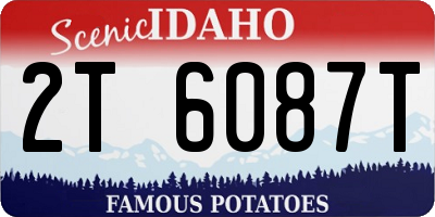 ID license plate 2T6087T