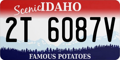 ID license plate 2T6087V