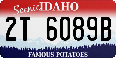 ID license plate 2T6089B