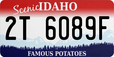 ID license plate 2T6089F
