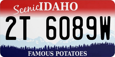 ID license plate 2T6089W