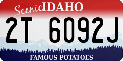 ID license plate 2T6092J