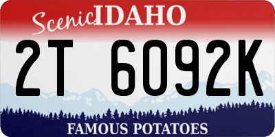 ID license plate 2T6092K