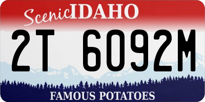 ID license plate 2T6092M