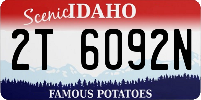 ID license plate 2T6092N