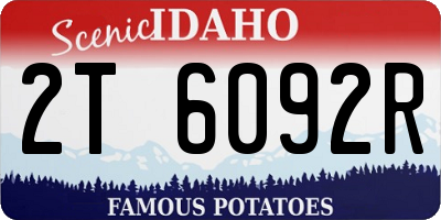 ID license plate 2T6092R