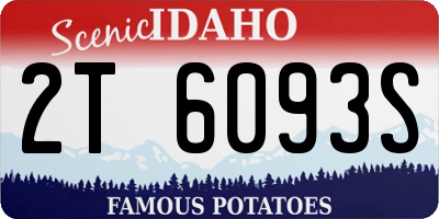 ID license plate 2T6093S