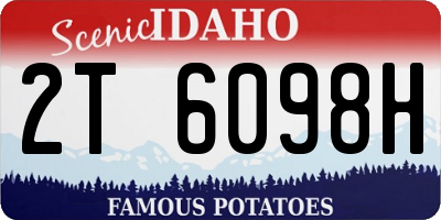 ID license plate 2T6098H