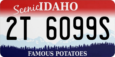 ID license plate 2T6099S