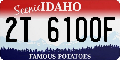 ID license plate 2T6100F