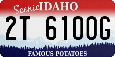 ID license plate 2T6100G