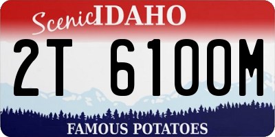 ID license plate 2T6100M