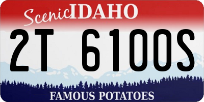 ID license plate 2T6100S