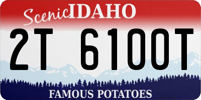 ID license plate 2T6100T