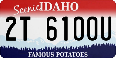 ID license plate 2T6100U