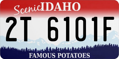 ID license plate 2T6101F