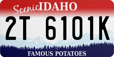 ID license plate 2T6101K