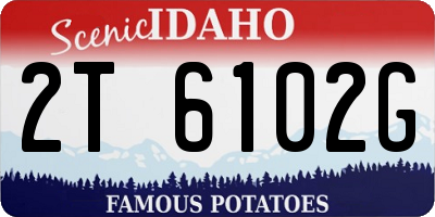 ID license plate 2T6102G
