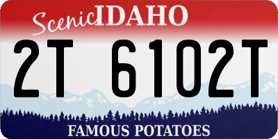 ID license plate 2T6102T