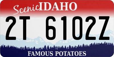 ID license plate 2T6102Z