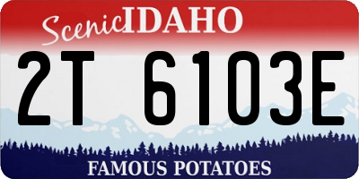 ID license plate 2T6103E