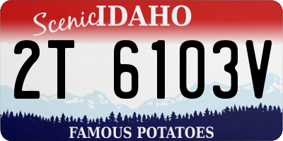 ID license plate 2T6103V