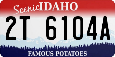 ID license plate 2T6104A