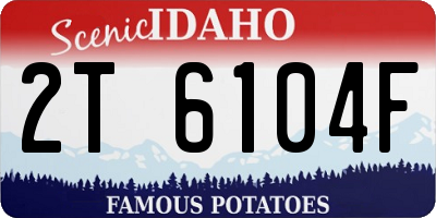 ID license plate 2T6104F